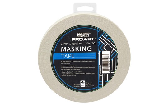 Pro Art; Pro Art Masking Tape 3/4" x 60yd, Artist Tape, Art Tape, White Masking Drafting Drafting Dots, Watercolor Tape for Painting, Archival; Category:Project Tape; Image:1
